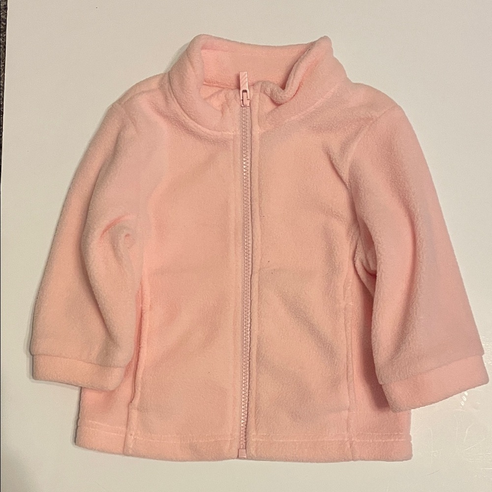 Carter’s Baby Girl 18 M Light Pink Fleece Zip Up Jacket